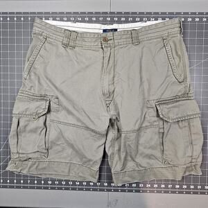 Polo Ralph Lauren Cargo Shorts 40x9 Beige Relaxed Loose Fit Y2K Preppy Utility